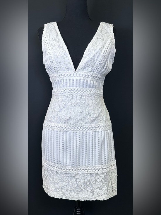 Forever 21 Dresses & Skirts - #171- Forever 21 White Lace V-Neck Bodycon Dress